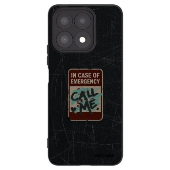 Picasee Honor X8a Hülle - Schwarzes Silikon - EMERGENCY