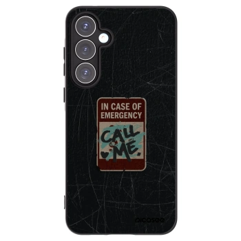 Picasee Samsung Galaxy A55 5G A556B Hülle - Schwarzes Silikon - EMERGENCY