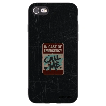 Picasee Apple iPhone 8 Hülle - Schwarzes Silikon - EMERGENCY