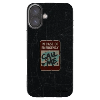 Picasee Apple iPhone 16 Plus Hülle - Transparentes Silikon - EMERGENCY
