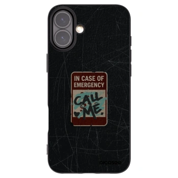 Picasee Apple iPhone 16 Plus Hülle - Schwarzes Silikon - EMERGENCY