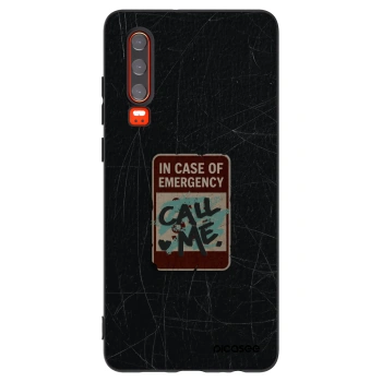 Picasee Huawei P30 Hülle - Schwarzes Silikon - EMERGENCY