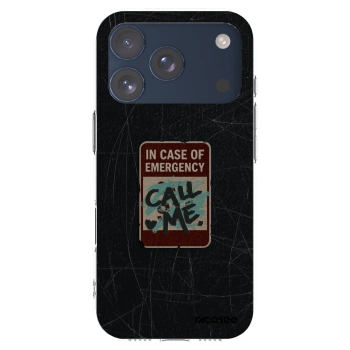Picasee Apple iPhone 17 Pro Hülle - Transparentes Silikon - EMERGENCY
