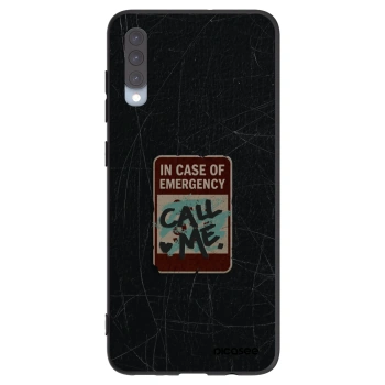Picasee Samsung Galaxy A70 A705F Hülle - Schwarzes Silikon - EMERGENCY