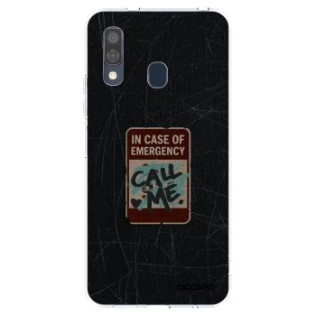 Picasee Samsung Galaxy A40 A405F Hülle - Transparentes Silikon - EMERGENCY