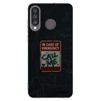 Picasee Huawei P30 Lite Hülle - Transparentes Silikon - EMERGENCY