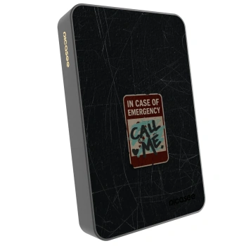 Picasee Powerbank mit MagSafe 10 000 mAh Grau - EMERGENCY