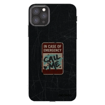 Picasee Apple iPhone 11 Pro Max Hülle - Transparentes Silikon - EMERGENCY