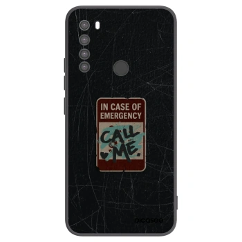 Picasee Xiaomi Redmi Note 8 Hülle - Schwarzes Silikon - EMERGENCY