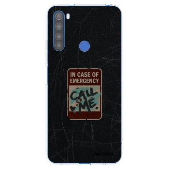 Picasee Xiaomi Redmi Note 8T Hülle - Transparentes Silikon - EMERGENCY