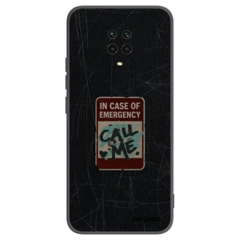 Picasee Xiaomi Redmi Note 9S Hülle - Schwarzes Silikon - EMERGENCY