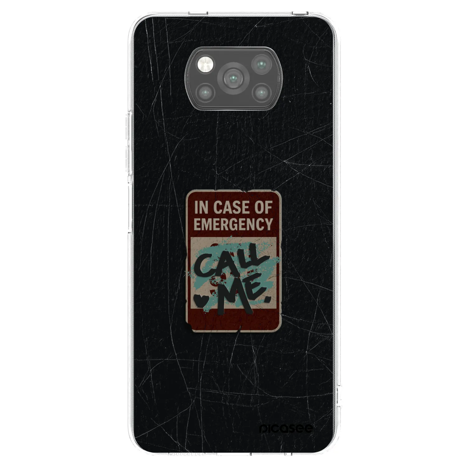 Picasee Xiaomi Poco X3 Hülle - Schwarzes Silikon - EMERGENCY