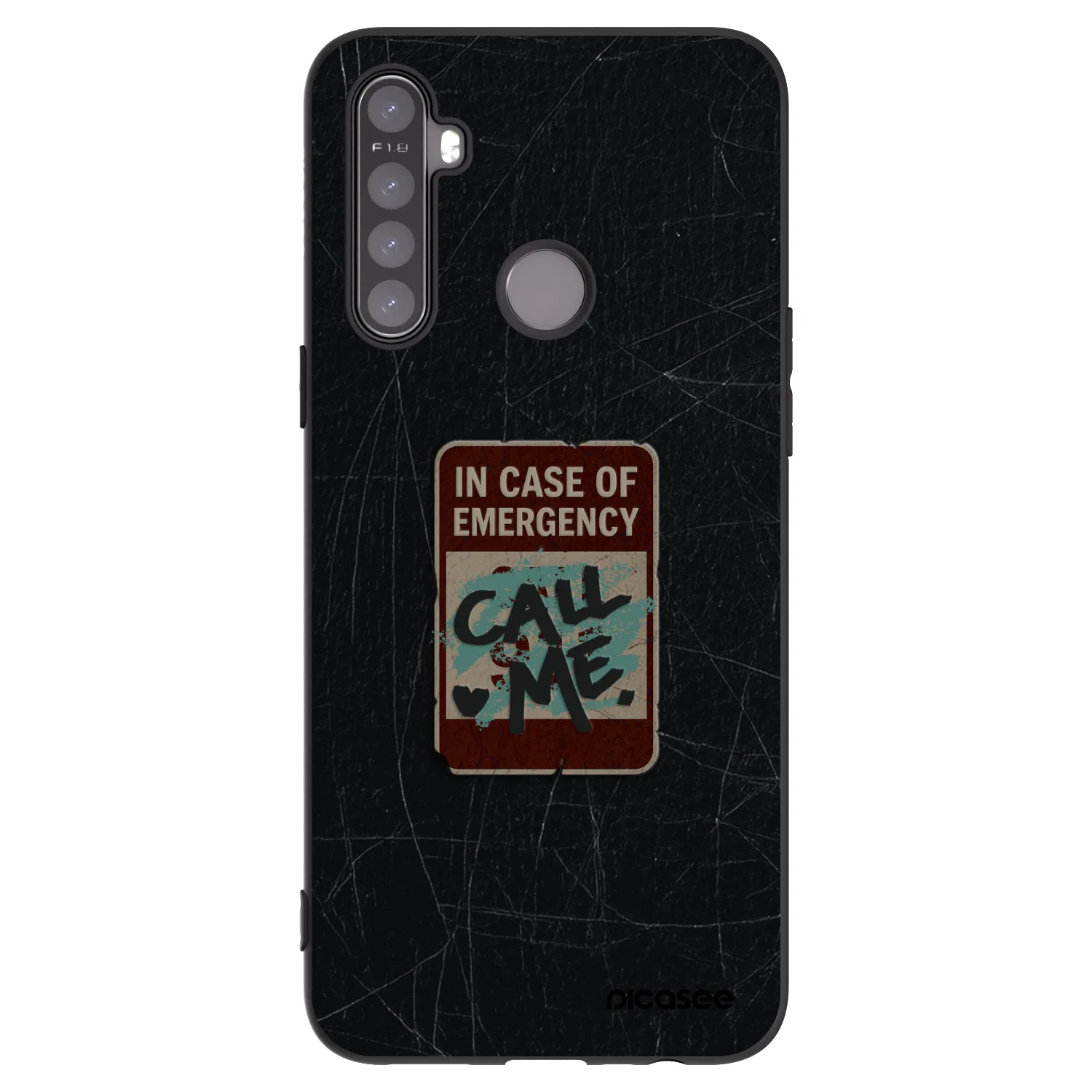 Picasee Realme 6i Hülle - Schwarzes Silikon - EMERGENCY