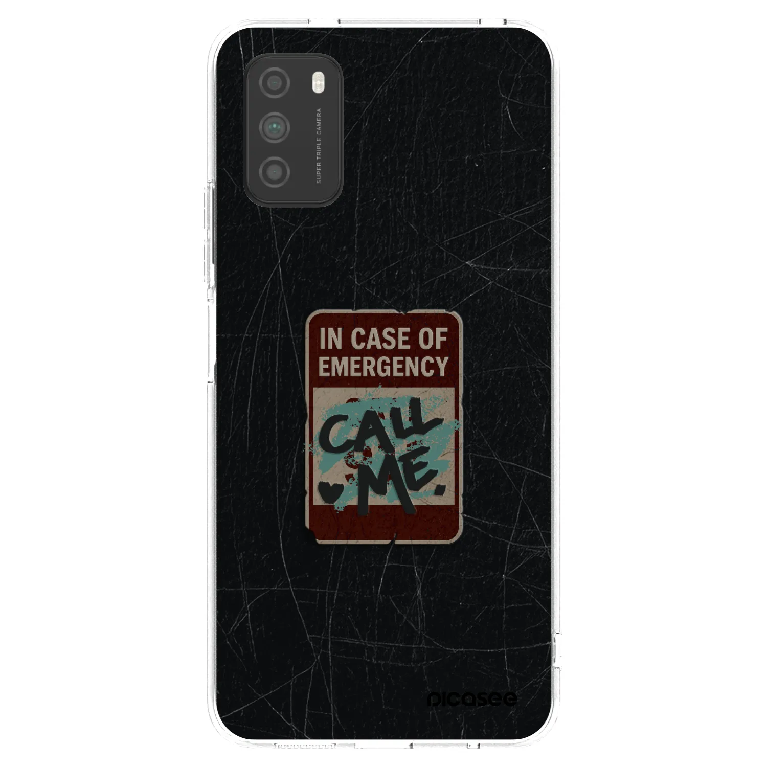 Picasee Xiaomi Poco M3 Hülle - Transparentes Silikon - EMERGENCY