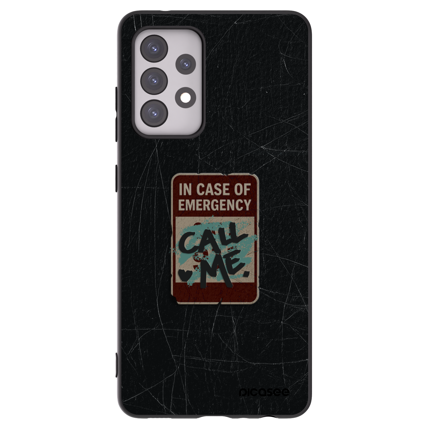 Picasee Samsung Galaxy A52 5G A525F Hülle - Schwarzes Silikon - EMERGENCY