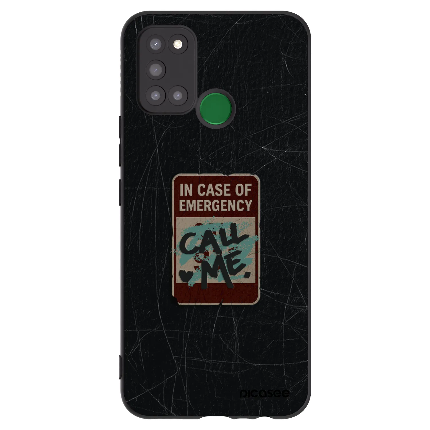 Picasee Realme 7i Hülle - Schwarzes Silikon - EMERGENCY