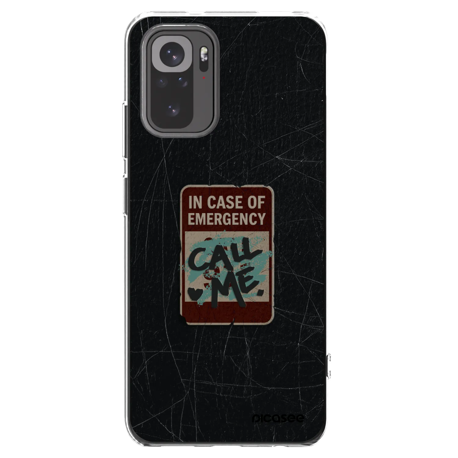 Picasee Xiaomi Redmi Note 10S Hülle - Transparentes Silikon - EMERGENCY