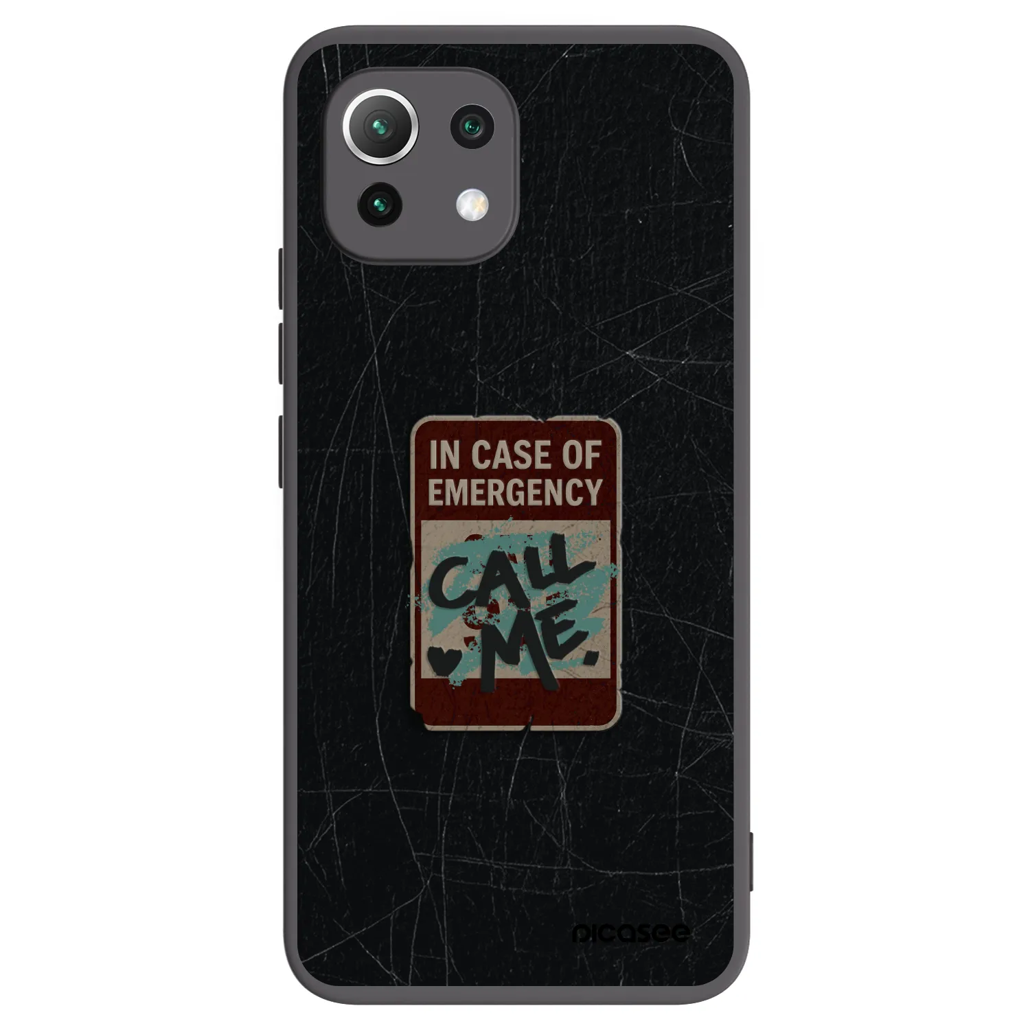 Picasee Xiaomi Mi 11 Lite Hülle - Schwarzes Silikon - EMERGENCY