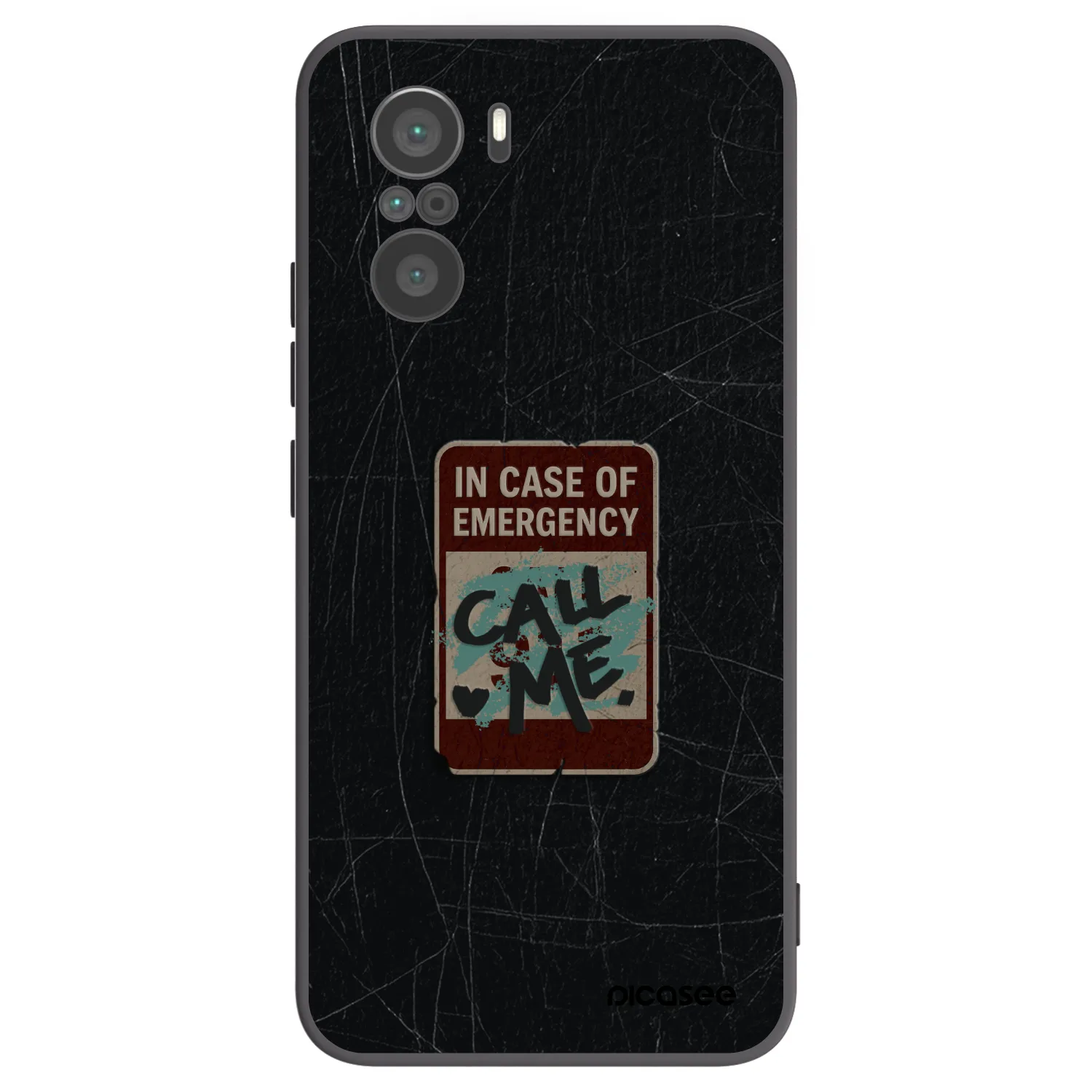 Picasee Xiaomi Poco F3 Hülle - Schwarzes Silikon - EMERGENCY