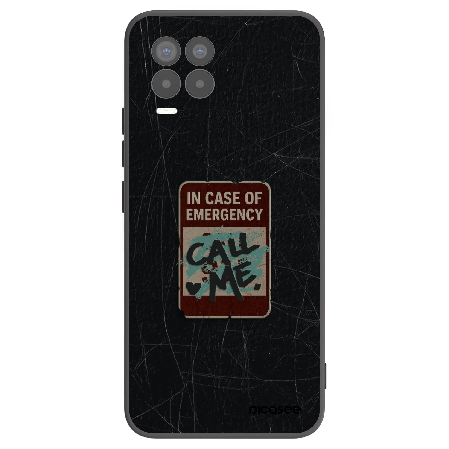 Picasee Realme 8 Pro Hülle - Schwarzes Silikon - EMERGENCY