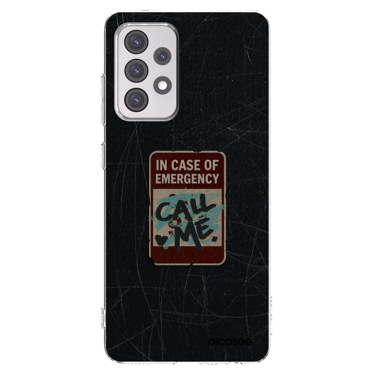 Picasee Samsung Galaxy A52s 5G A528B Hülle - Transparentes Silikon - EMERGENCY