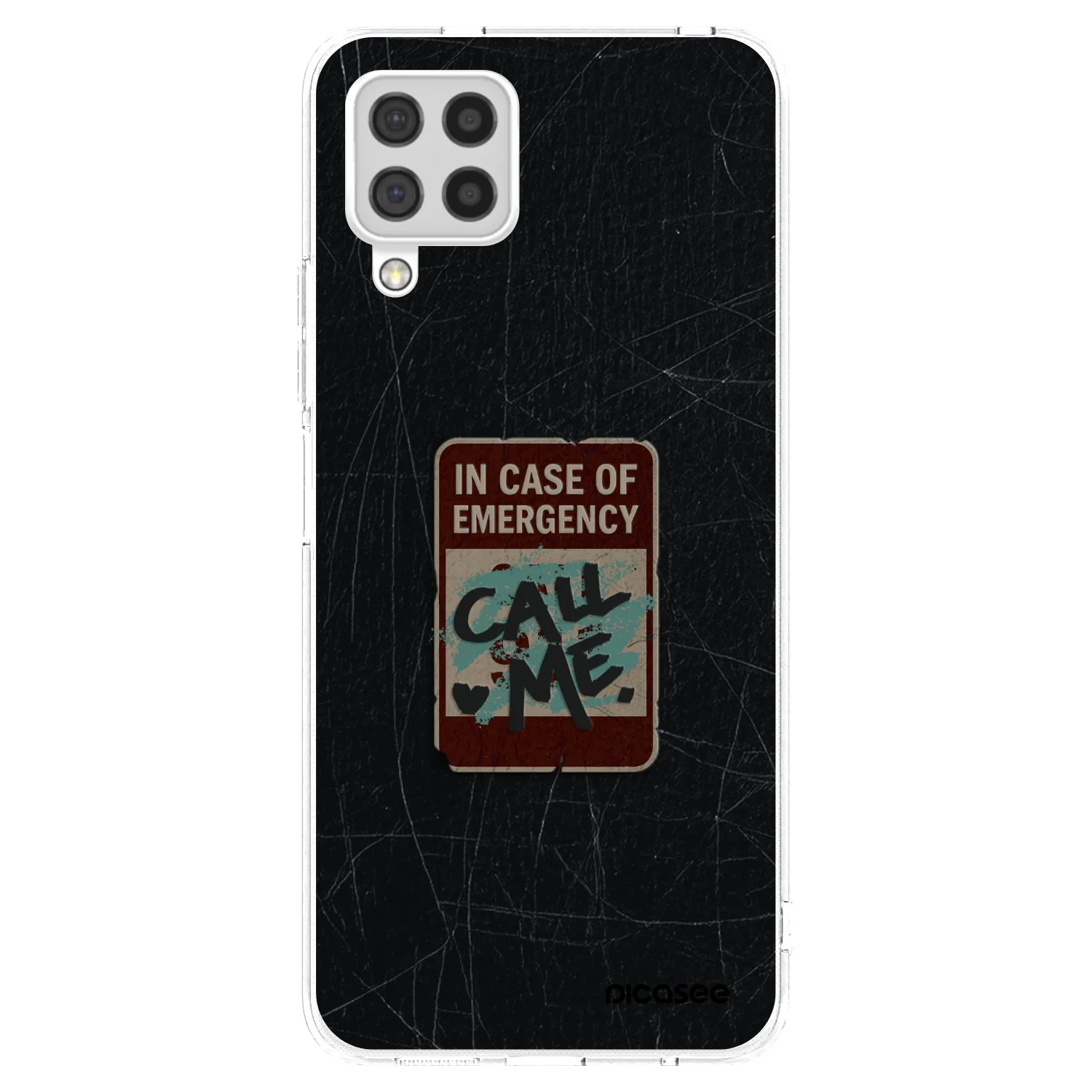 Picasee Samsung Galaxy A22 A225F 4G Hülle - Transparentes Silikon - EMERGENCY