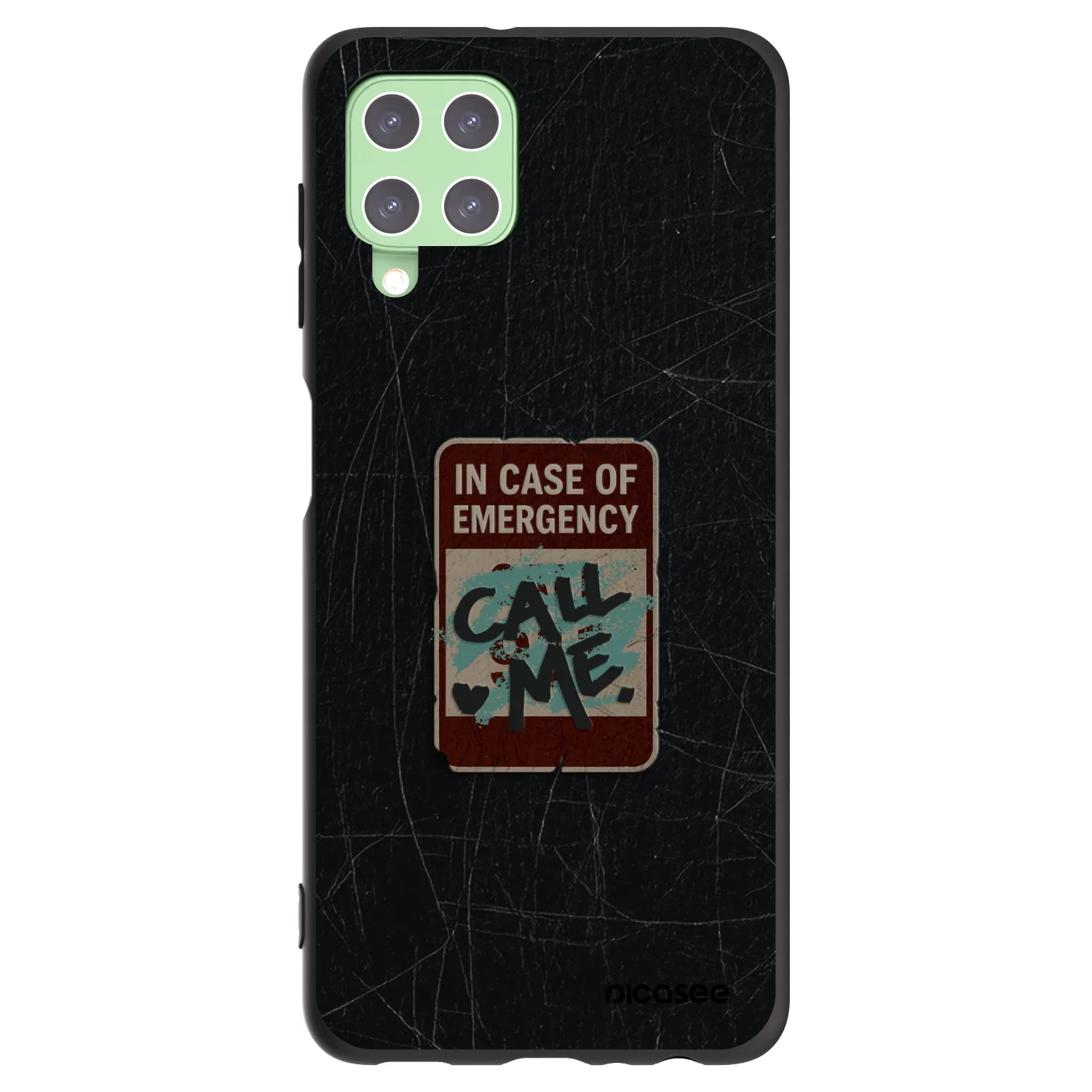 Picasee Samsung Galaxy A22 A225F 4G Hülle - Schwarzes Silikon - EMERGENCY