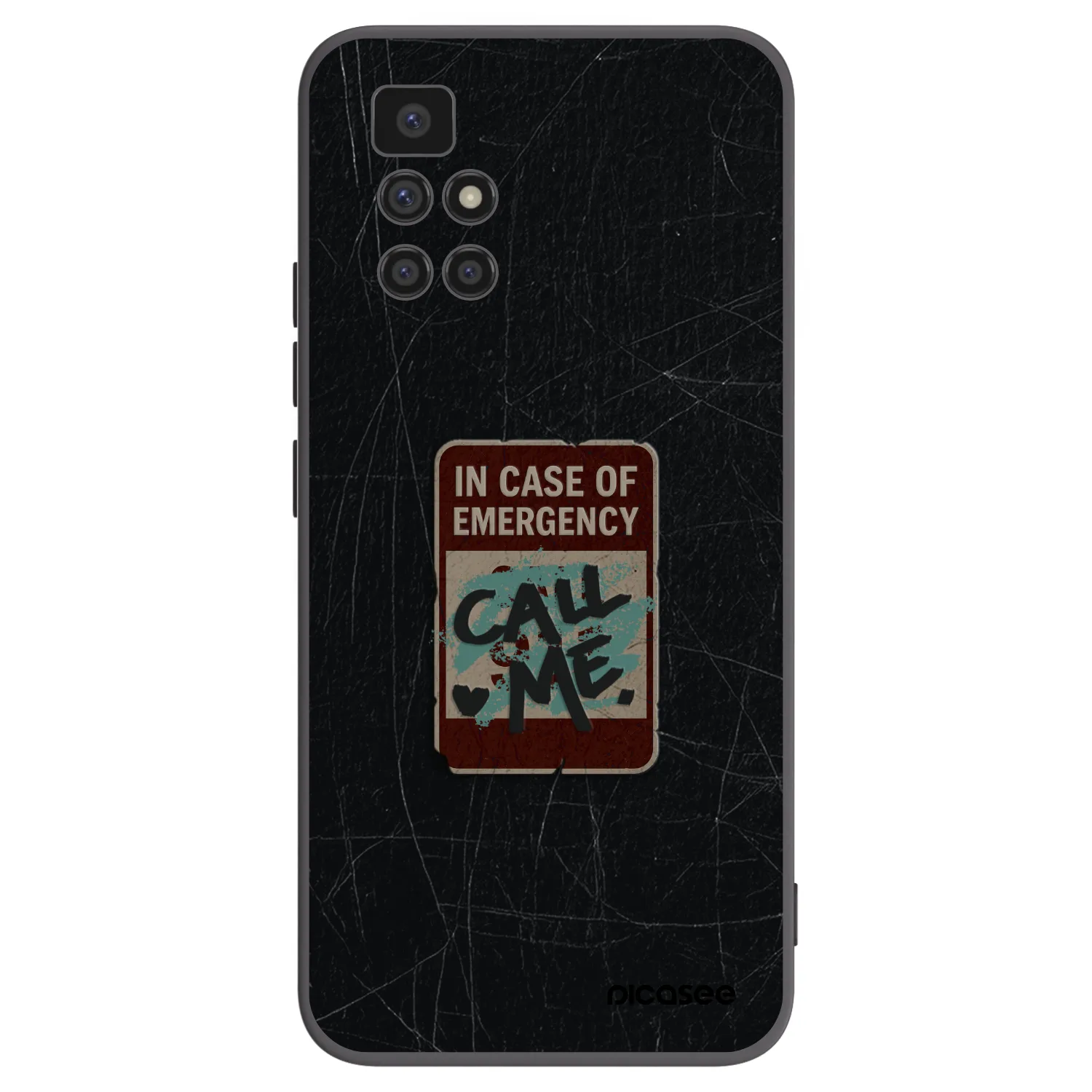 Picasee Xiaomi Redmi 10 Hülle - Schwarzes Silikon - EMERGENCY