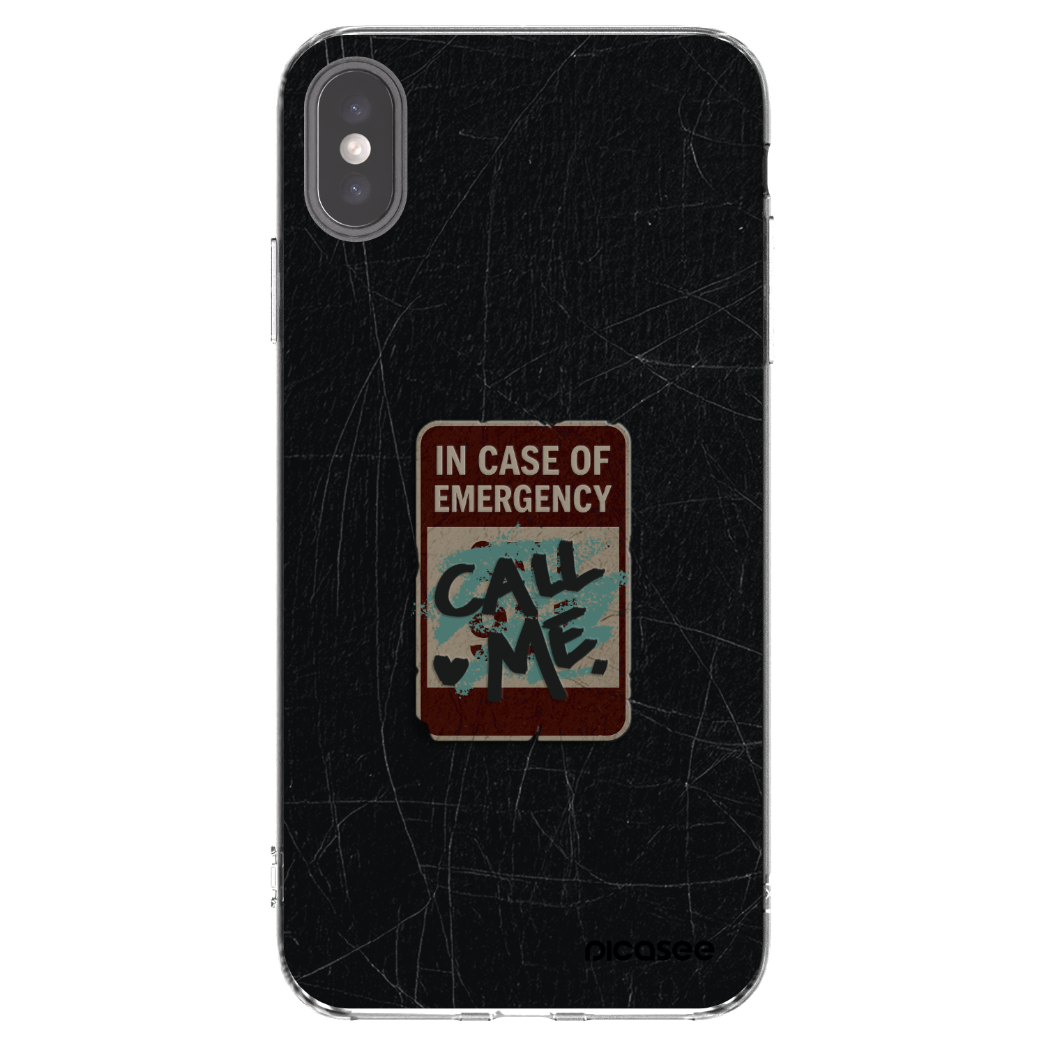 Picasee Apple iPhone XS Max Hülle - Transparentes Silikon - EMERGENCY