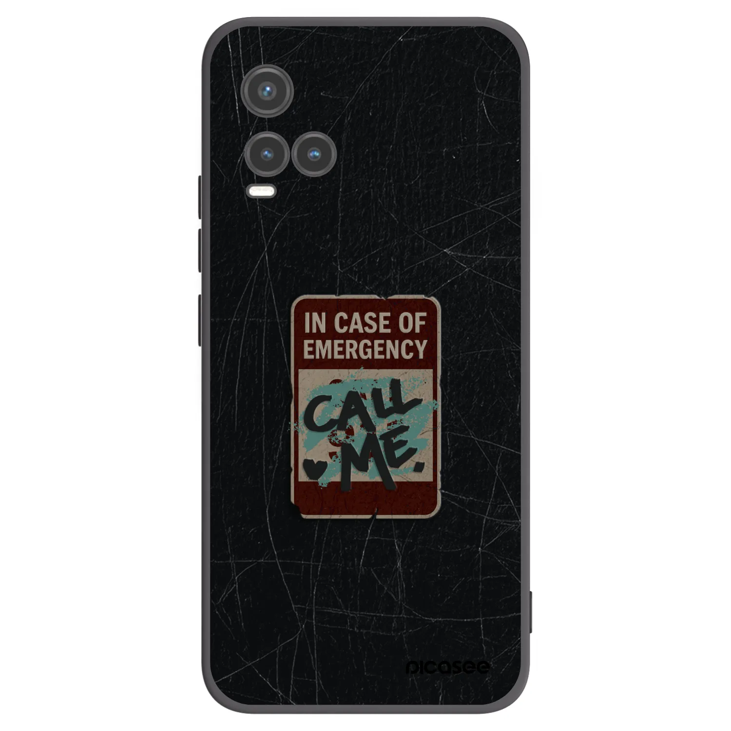 Picasee Vivo Y33s Hülle - Schwarzes Silikon - EMERGENCY