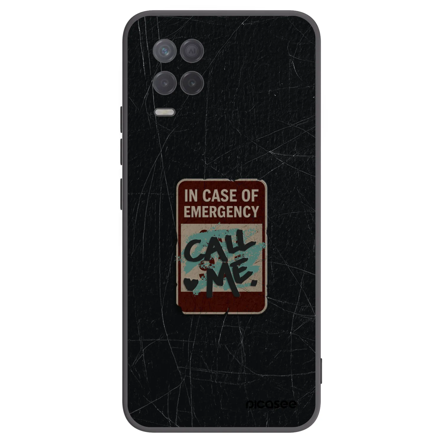 Picasee Realme 8 5G Hülle - Schwarzes Silikon - EMERGENCY