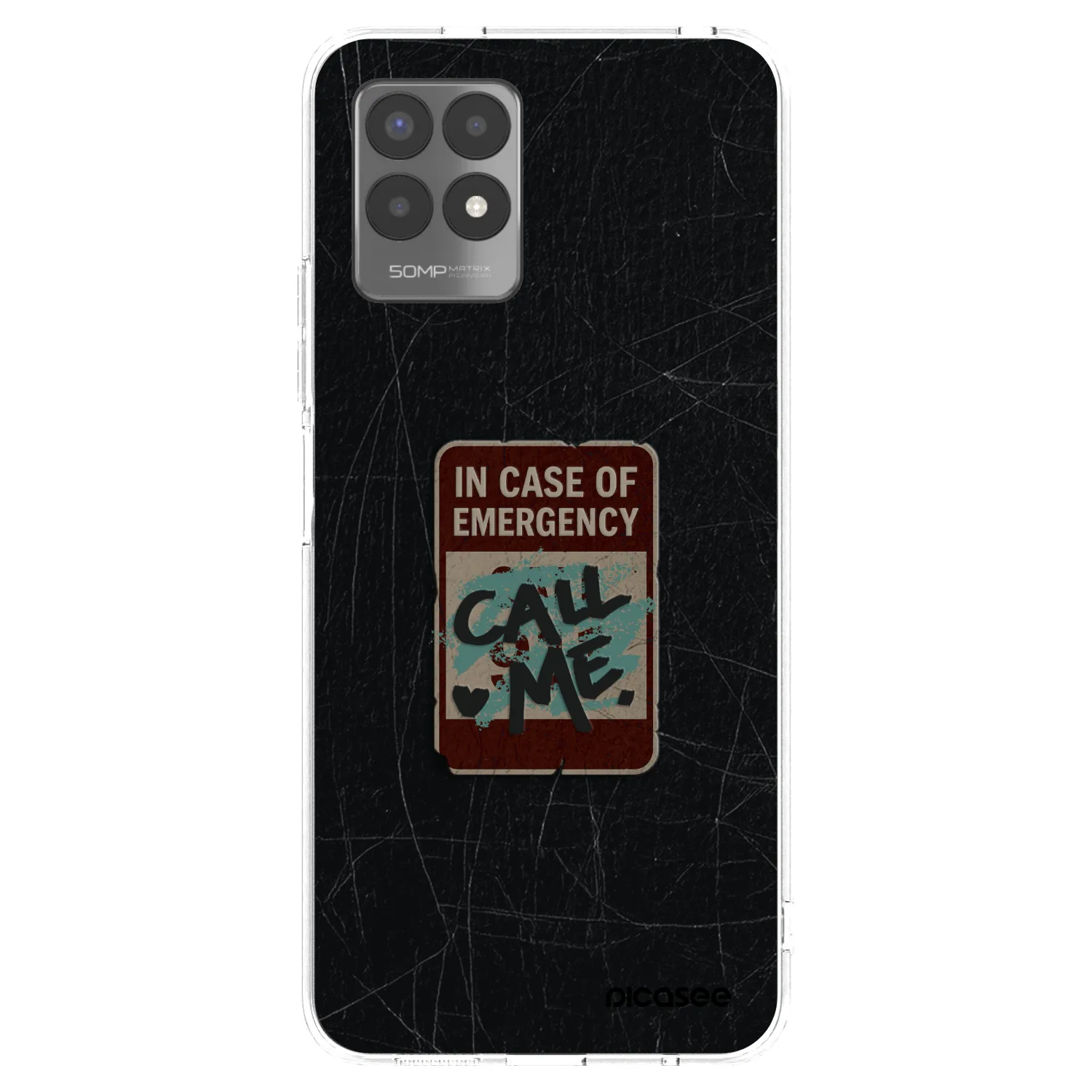 Picasee Realme 8i Hülle - Transparentes Silikon - EMERGENCY
