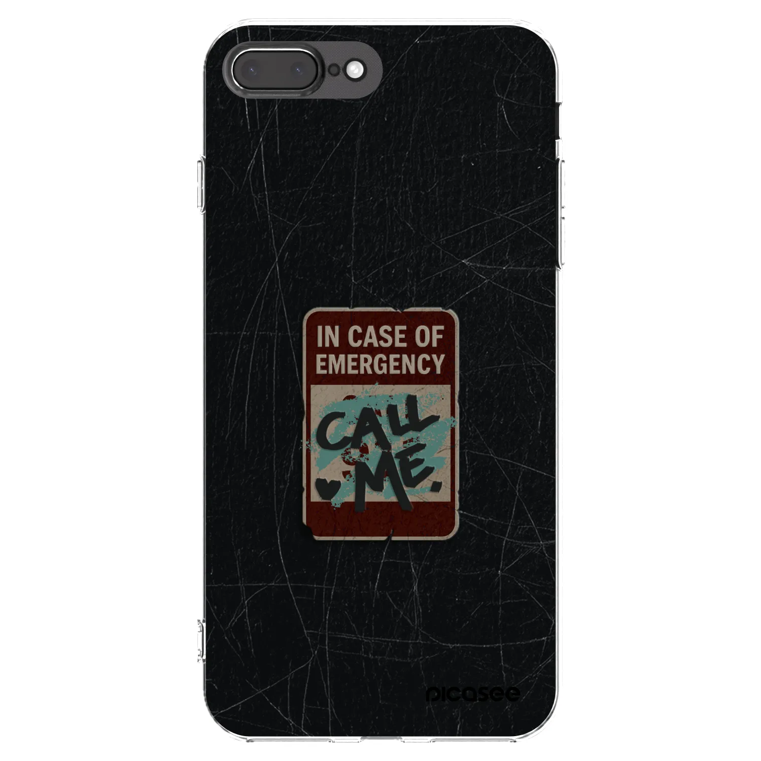 Picasee Apple iPhone 7 Plus Hülle - Transparentes Silikon - EMERGENCY