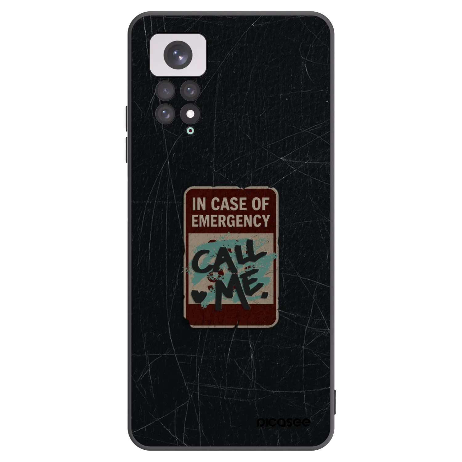 Picasee Xiaomi Redmi Note 11 Hülle - Schwarzes Silikon - EMERGENCY