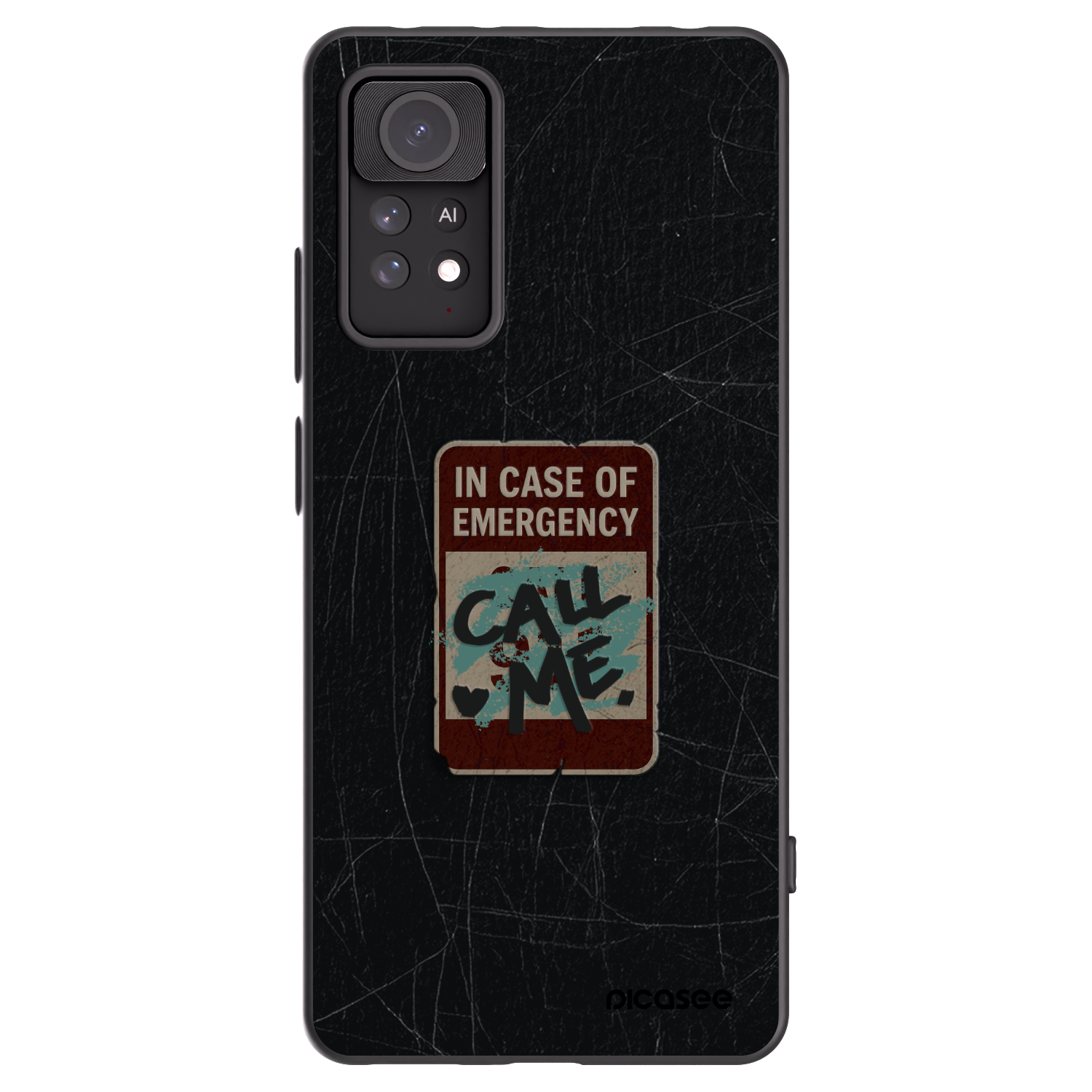 Picasee Xiaomi Redmi Note 11 Pro Hülle - Schwarzes Silikon - EMERGENCY