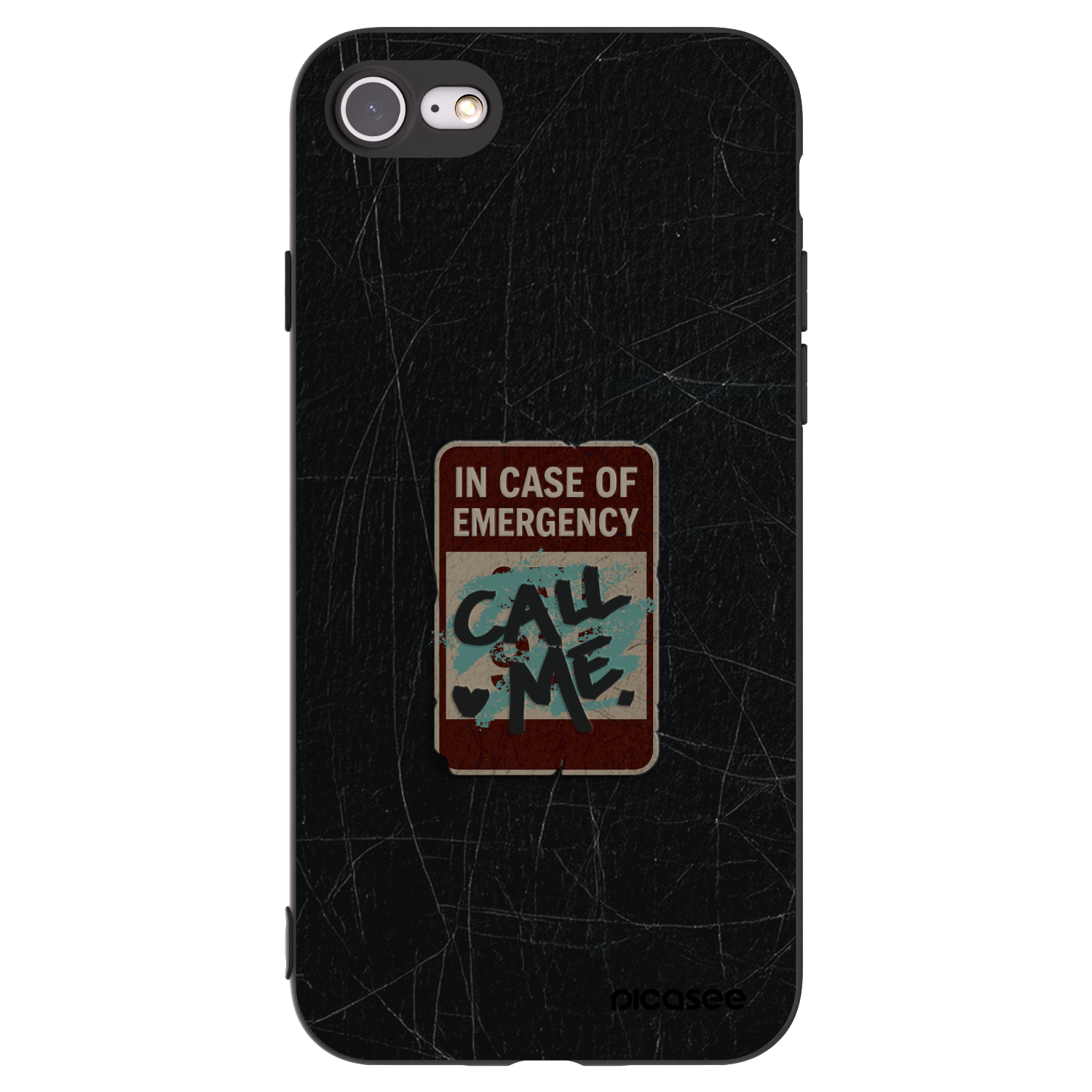 Picasee Apple iPhone SE 2022 Hülle - Schwarzes Silikon - EMERGENCY