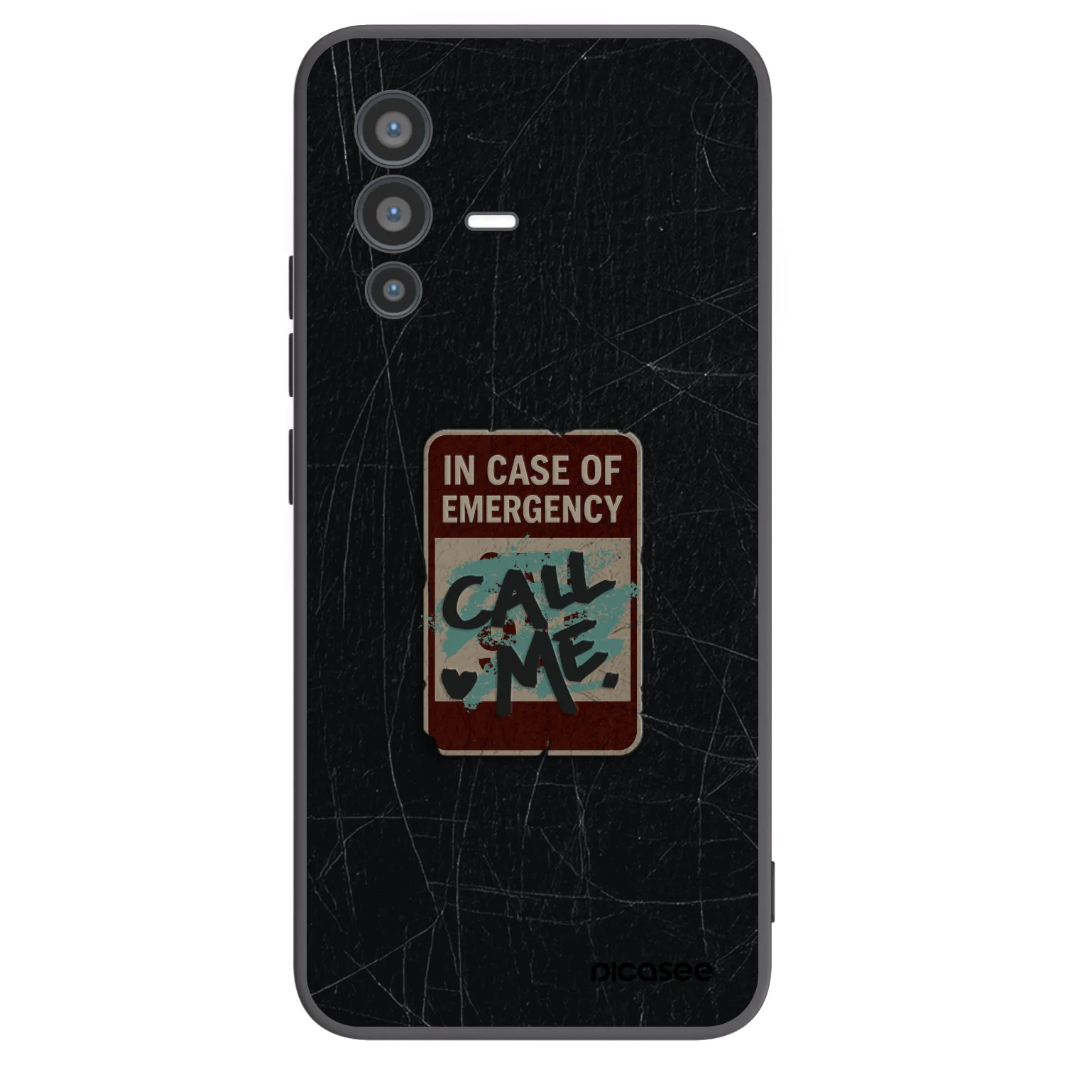 Picasee Vivo V23 5G Hülle - Schwarzes Silikon - EMERGENCY