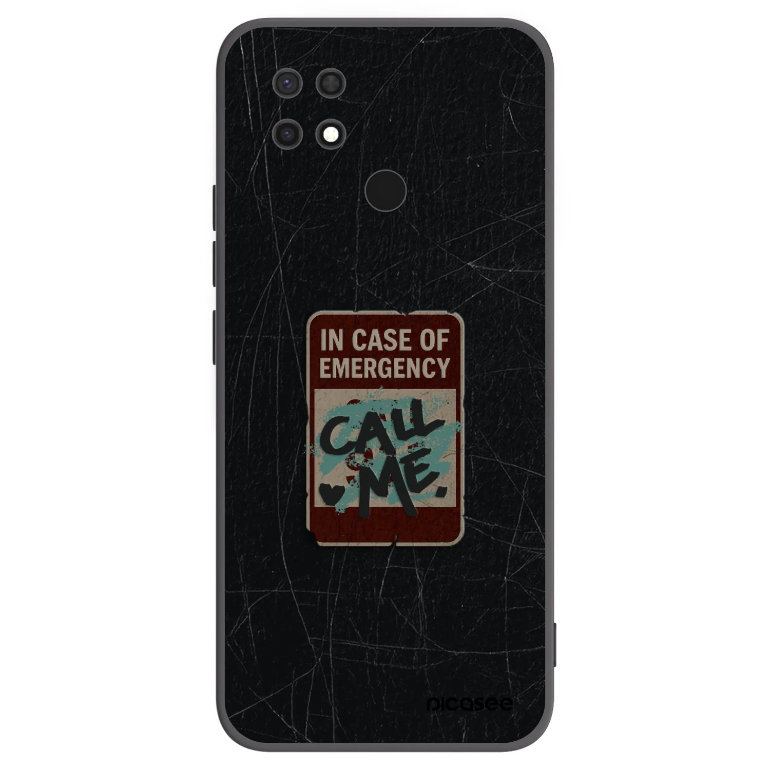Picasee Xiaomi Redmi 10C Hülle - Schwarzes Silikon - EMERGENCY