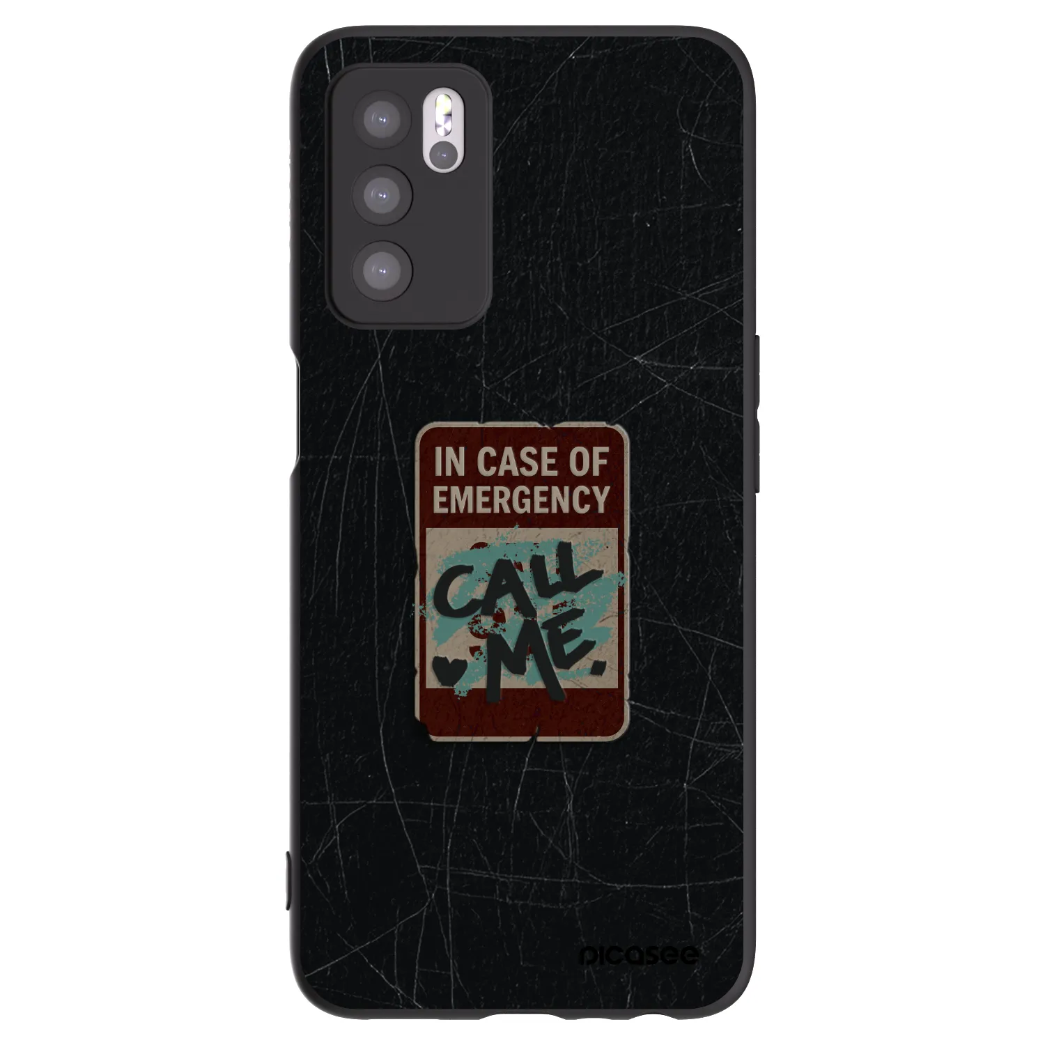Picasee OPPO A16s Hülle - Schwarzes Silikon - EMERGENCY