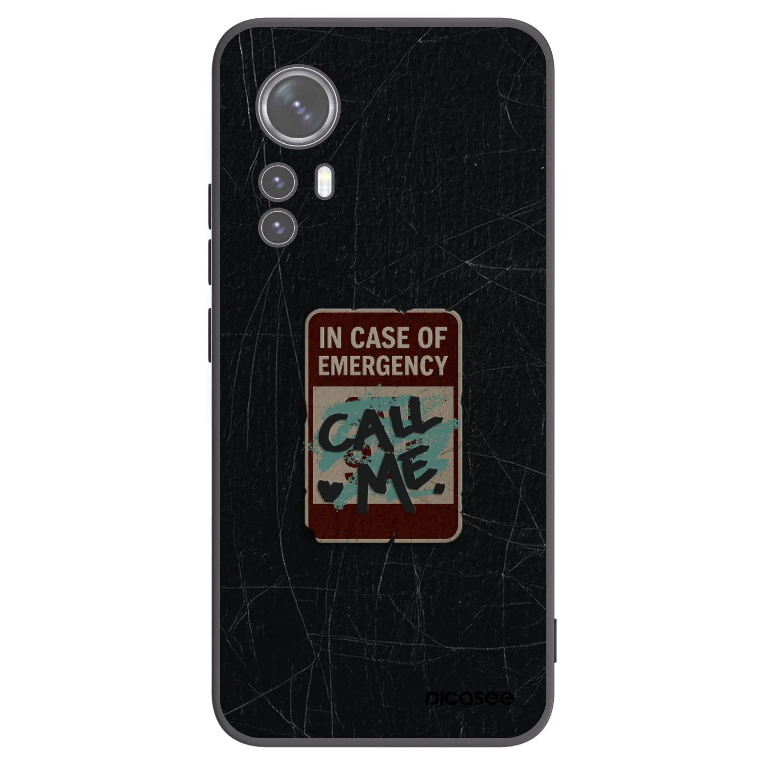 Picasee Xiaomi 12X Hülle - Schwarzes Silikon - EMERGENCY