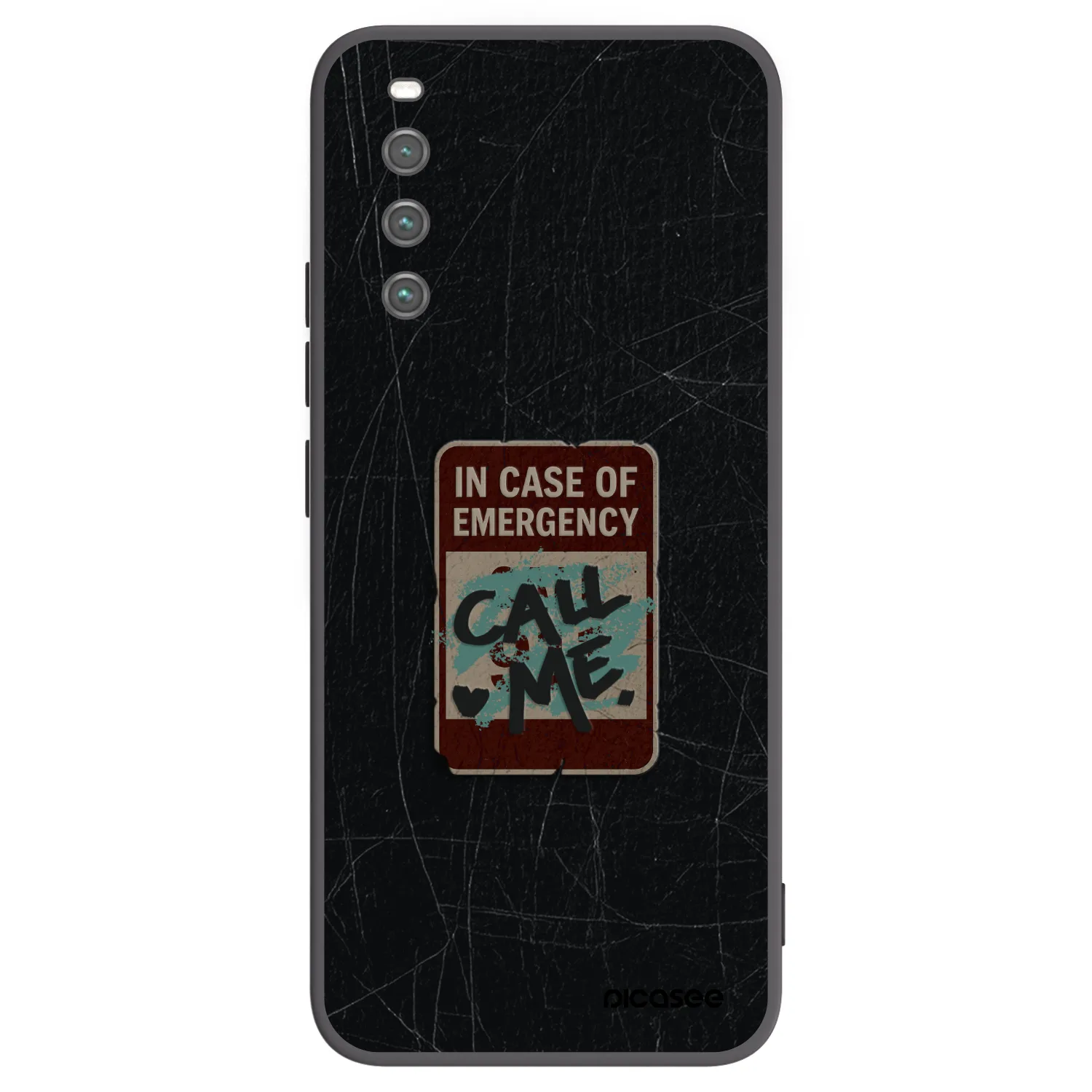 Picasee Sony Xperia 10 IV 5G Hülle - Schwarzes Silikon - EMERGENCY