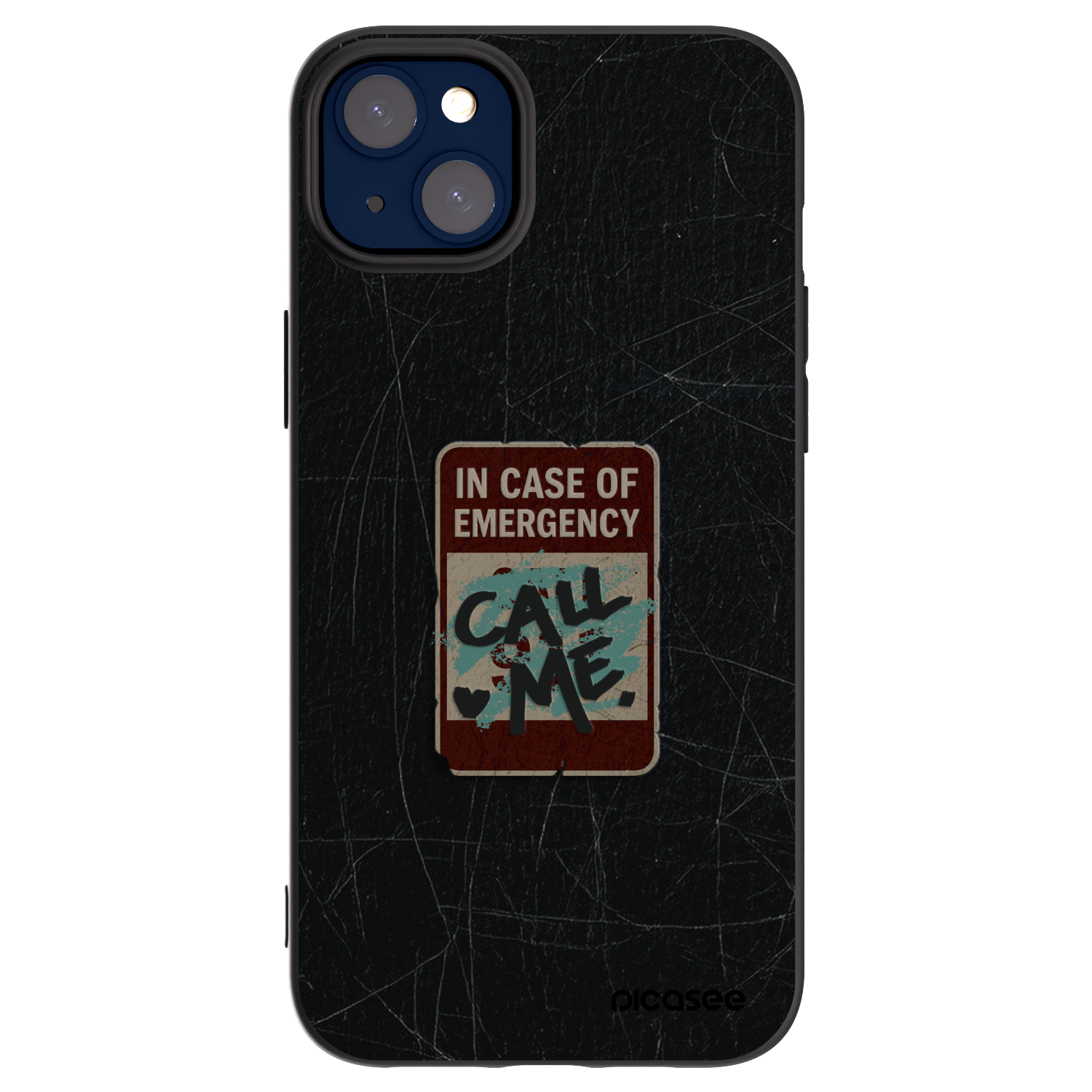 Picasee Apple iPhone 14 Plus Hülle - Schwarzes Silikon - EMERGENCY