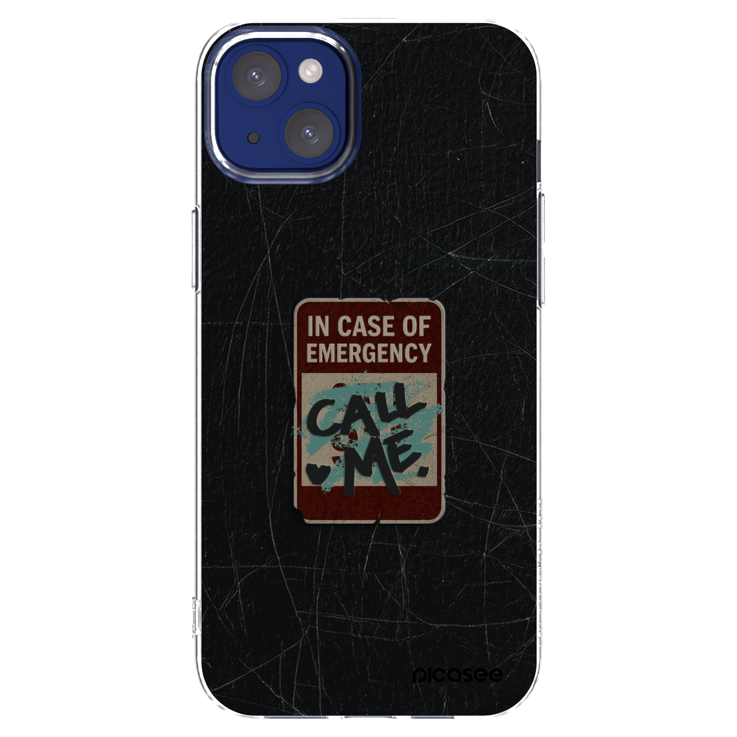 Picasee Apple iPhone 14 Plus Hülle - Transparentes Silikon - EMERGENCY