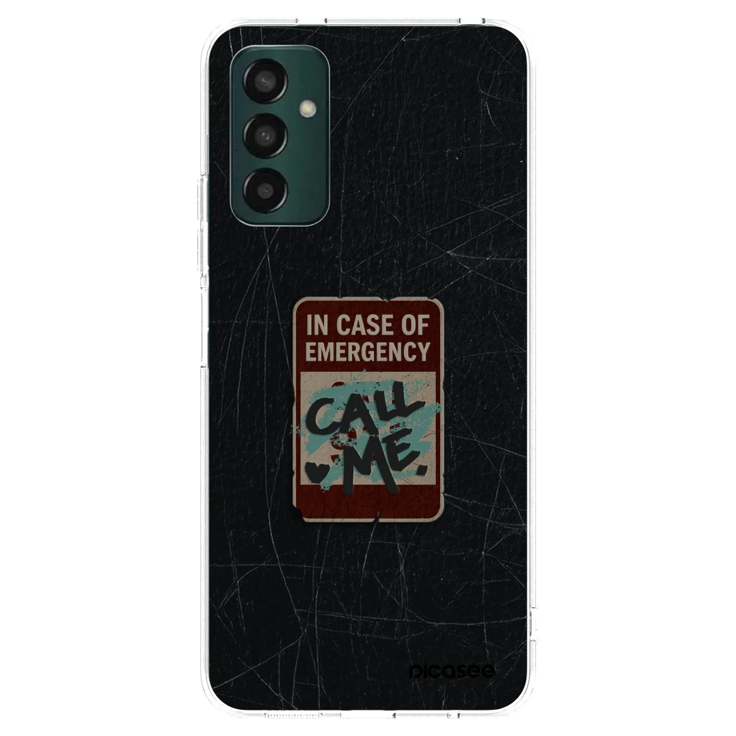Picasee Samsung Galaxy M13 M135F Hülle - Transparentes Silikon - EMERGENCY