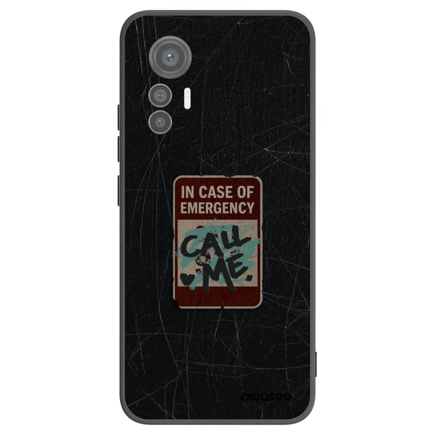 Picasee Xiaomi 12 Lite Hülle - Schwarzes Silikon - EMERGENCY