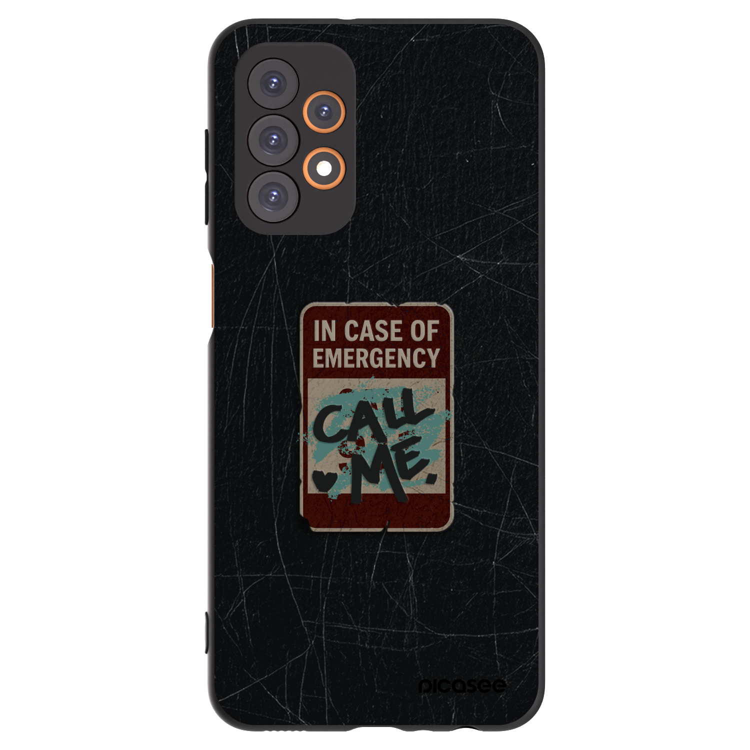 Picasee Samsung Galaxy A23 A235F 4G Hülle - Schwarzes Silikon - EMERGENCY