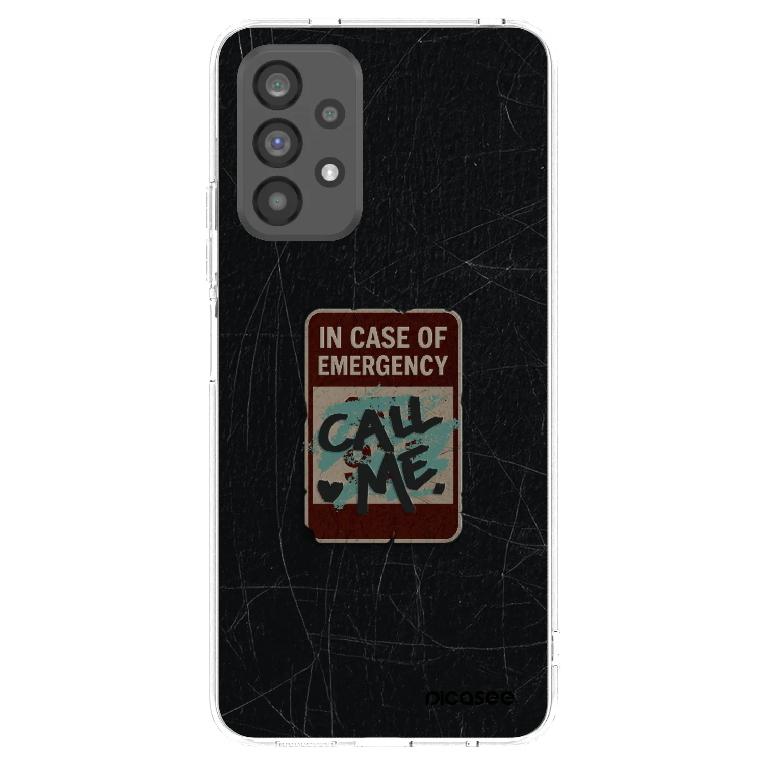 Picasee Samsung Galaxy A73 5G Hülle - Transparentes Silikon - EMERGENCY