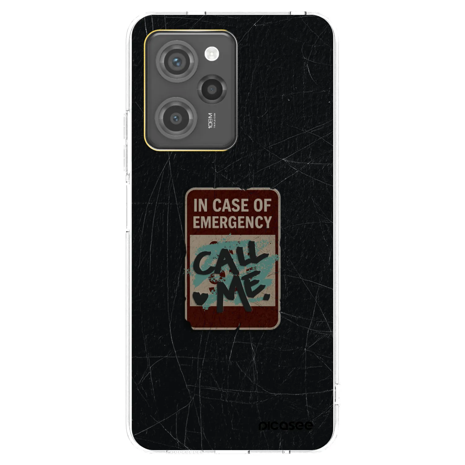 Picasee Xiaomi Poco X5 Pro Hülle - Schwarzes Silikon - EMERGENCY