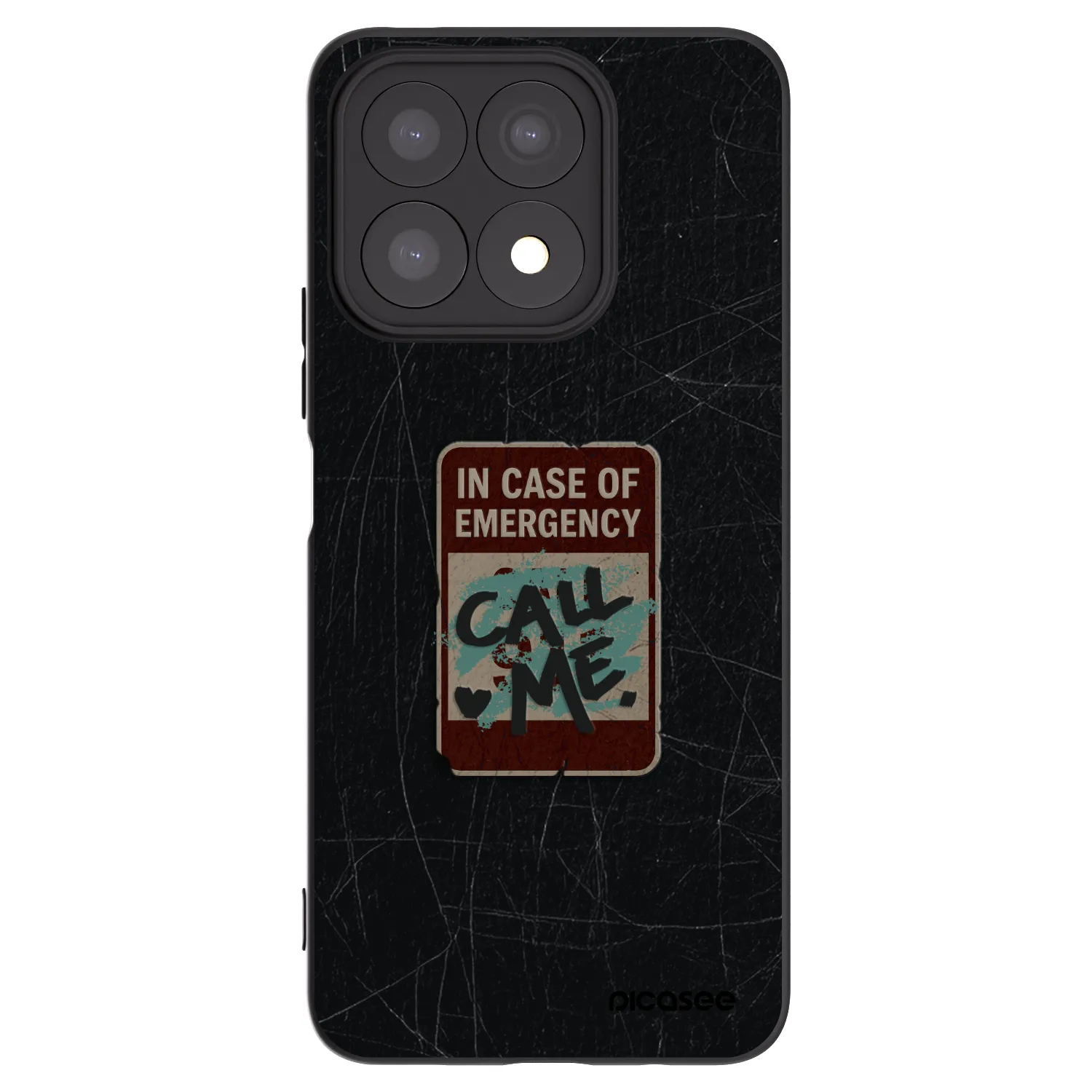 Picasee Honor X8a Hülle - Schwarzes Silikon - EMERGENCY