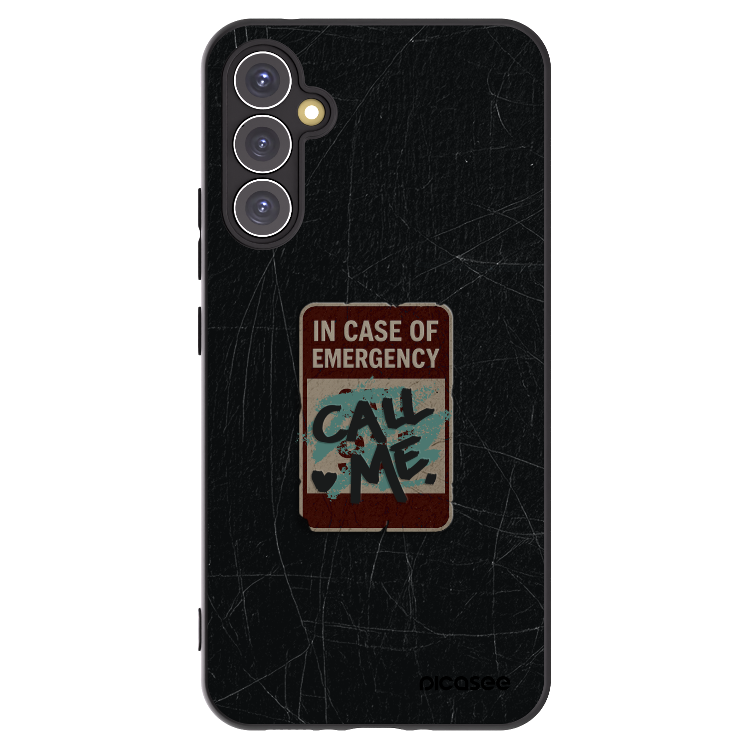 Picasee Samsung Galaxy A34 5G A346B Hülle - Schwarzes Silikon - EMERGENCY